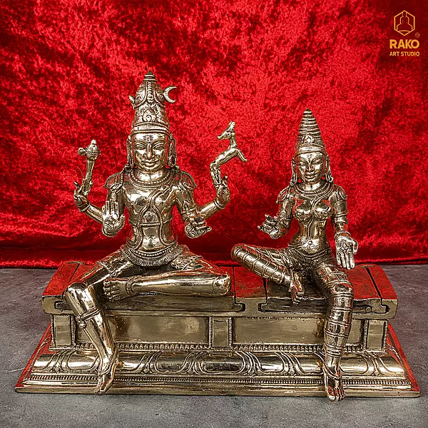 Shivan Parvathi Metal Sculpture
