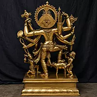 Maha Kali Metal Sculpture