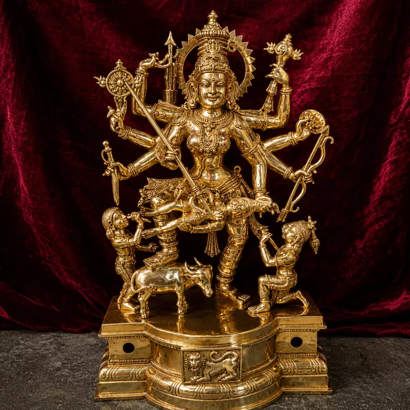 Maha Kali Metal Sculpture