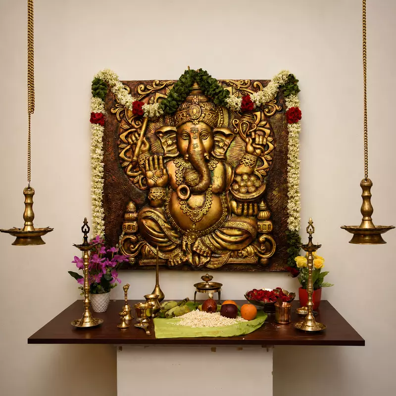 Vinayagar Wall Mural Relief Sculpture(A1)