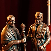 Dr.M.G. Ramachandran & Dr.J. Jayalalithaa Sculpture