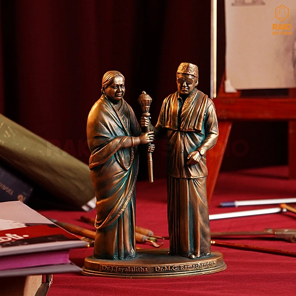 Dr.M.G. Ramachandran & Dr.J. Jayalalithaa Sculpture