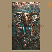 Elephant Wall Mural Sculpture