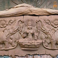 Gaja Lakshmi  Wall Mural Relief Sculpture