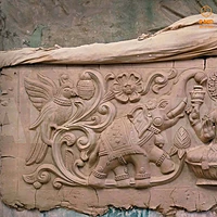 Gaja Lakshmi  Wall Mural Relief Sculpture