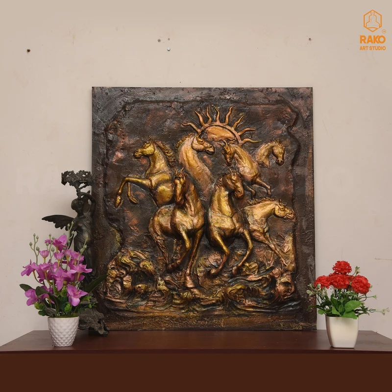 Horse Wall Mural Sculpture (A1)
