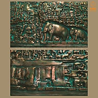 Mahabalipuram Wall Mural Sculpture