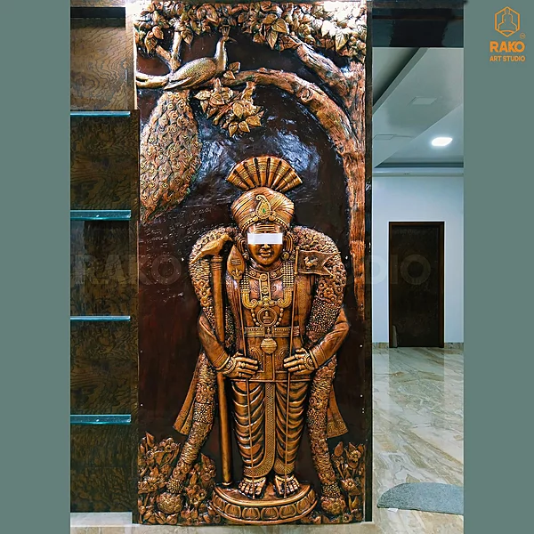 Murugan Wall Mural Relief Sculpture (A2)