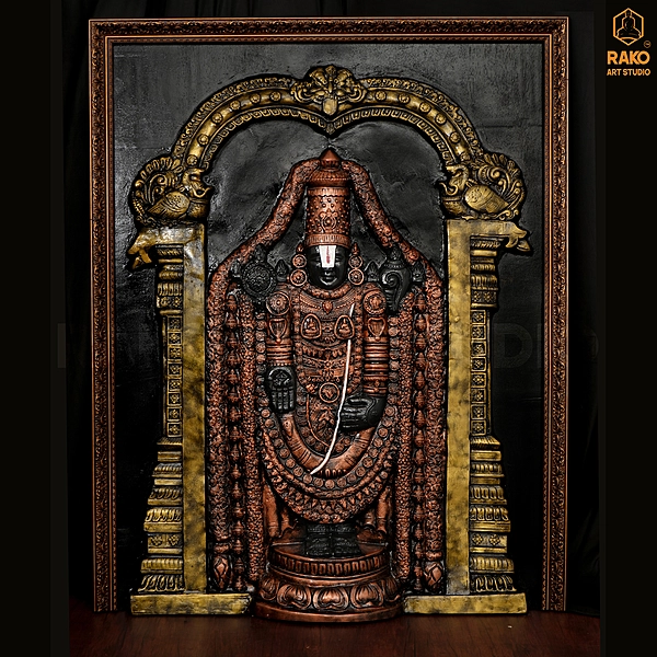 Perumal Wall Mural Relief Sculpture