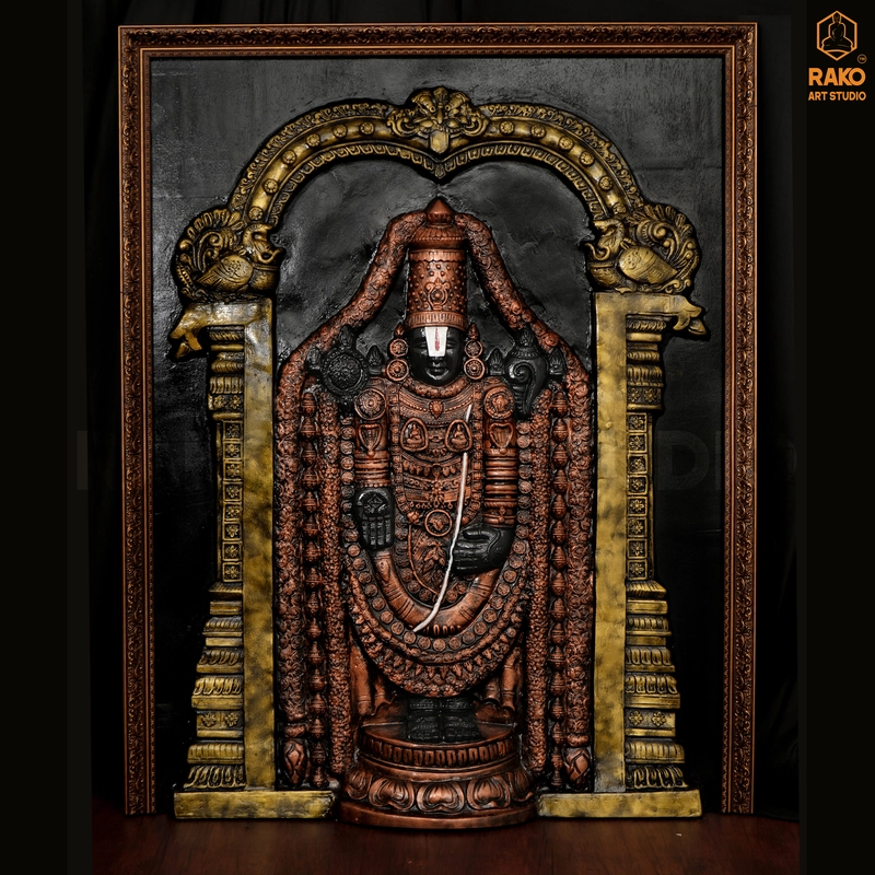Perumal Wall Mural Relief Sculpture
