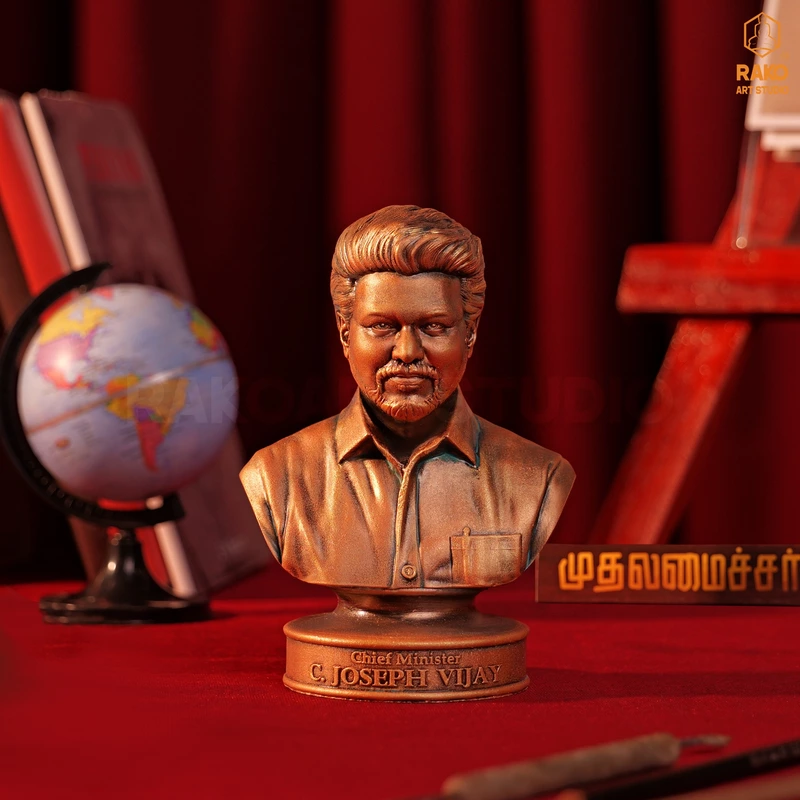 C. Joseph Vijay Portrait Sculpture