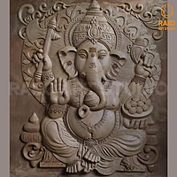 Vinayagar Wall Mural Relief Sculpture(A2)